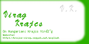 virag krajcs business card